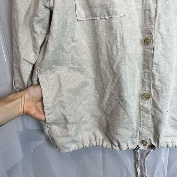 Liz Clairborne linen short sleeve button down XXL safari outdoor farmhouse - Picture 12 of 13